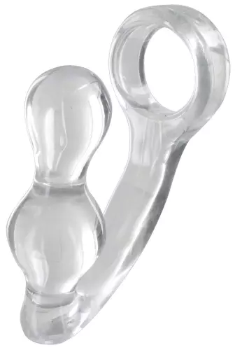 Plug Cockring Power Duo 9 x 4cm - Ring 40mm Transparent – 1/2