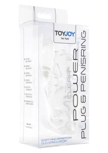 Plug Cockring Power Duo 9 x 4cm - Ring 40mm Transparent – 2/2