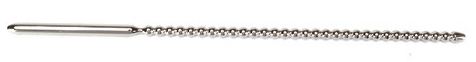 Urethrale Stang Metaal Ribbed 17cm - 8mm