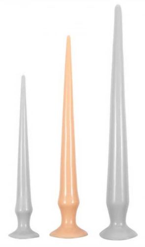 Long Dildo Tail Flex M 40 x 4.5 cm Flesh