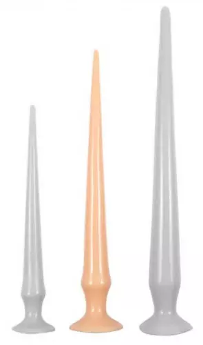 Langer Dildo Tail Flex M 40 x 4.5 cm Fleischfarben – 1/3