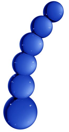 Glass Dildo Planets Blue 18 x 4.3 cm