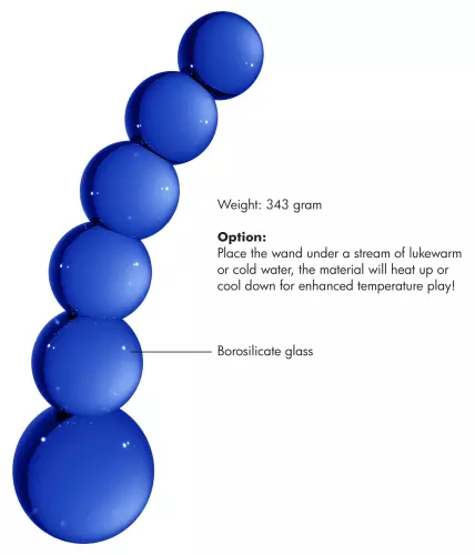 Glass Dildo Planets Blue 18 x 4.3 cm – 4/7