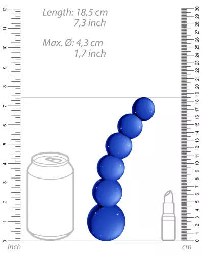 Glass Dildo Planets Blue 18 x 4.3 cm – 7/7