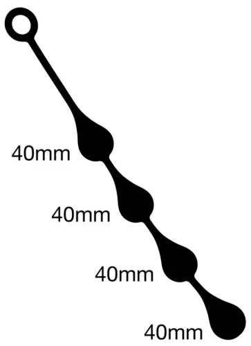 Analperlen aus Silikon Drops M 40 x 4 cm – 3/7