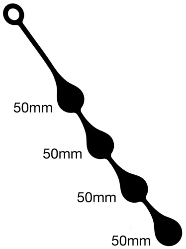 Analperlen aus Silikon Drops L 50 x 5 cm – 3/7