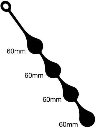 Analperlen aus Silikon Drops XL 55 x 6 cm – 3/7