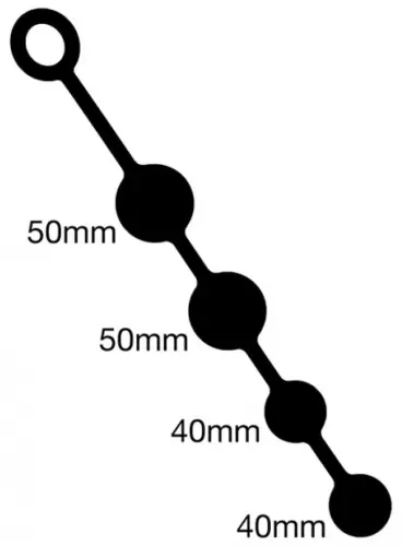 Analkugeln Silikon Duo 35 x 5 cm – 3/6