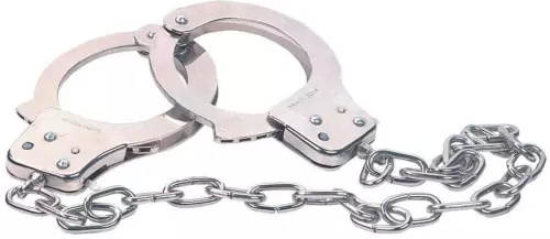 Handschellen aus Metall mit Kette 50 cm – 1/2