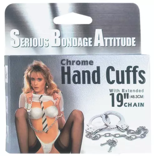 Handschellen aus Metall mit Kette 50 cm – 2/2
