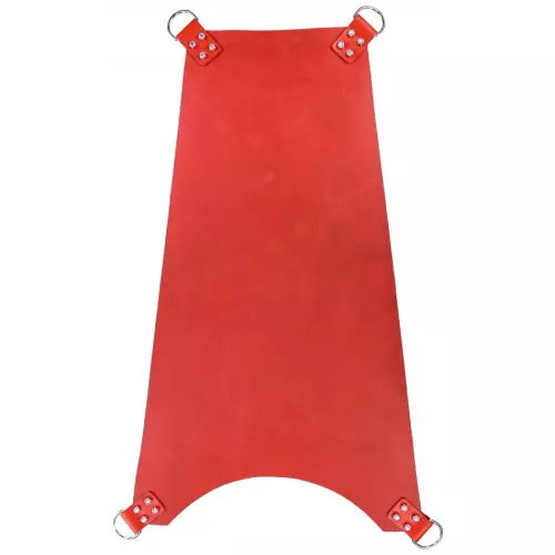 Leder-Sling 4-Punkt verstellbar Rot – 3/4