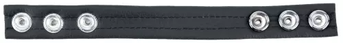 Leder-Cockring 3 Druckknöpfe Schwarz – 4/5