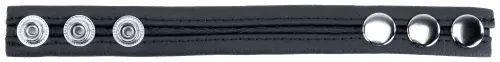 Leder-Cockring 3 Druckknöpfe Schwarz – 5/5