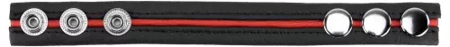Leder-Cockring 3 Druckknöpfe Schwarz-Rot – 4/5