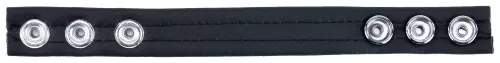 Leder-Cockring 3 Druckknöpfe Schwarz-Rot – 5/5