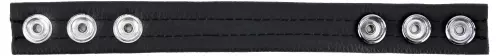 Leder-Cockring 3 Druckknöpfe Schwarz-Blau – 5/5