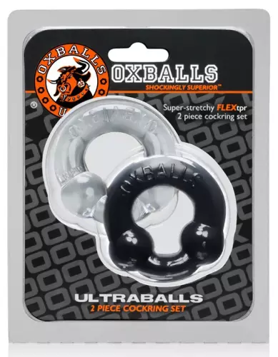 Oxballs ULTRABALLS 2er-Pack Cockring Schwarz-Transparent – 2/6