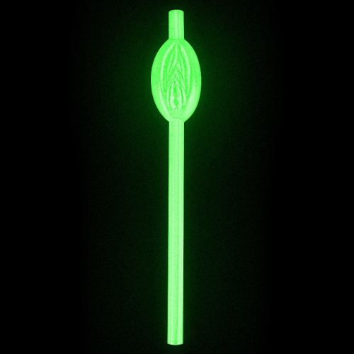 Phosphorescent Vulva Straws x9