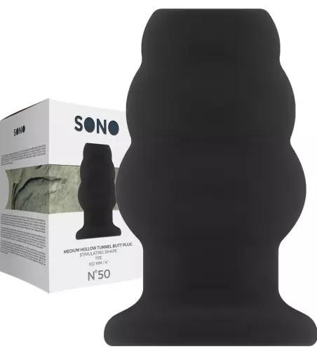 Plug Tunnel Hollow Sono N50 - 8,5 x 5,7 cm Zwart – 2/4