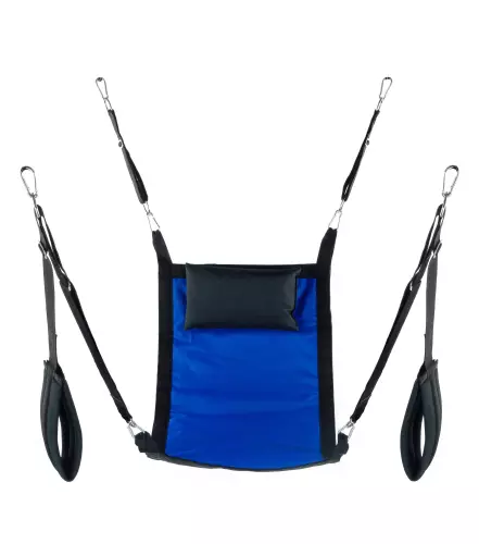 Hängesling aus Stoff Rechteck - Komplettset Blau – 1/2
