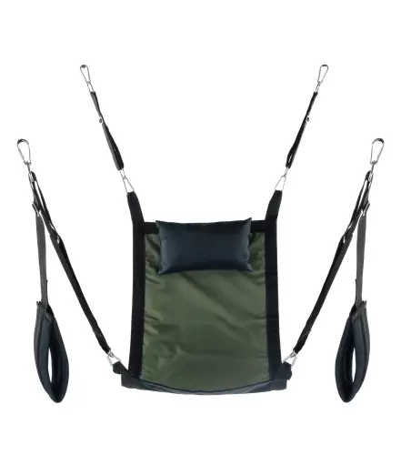 Hängematte aus Stoff Rechteck - Komplettset Khaki – 1/2