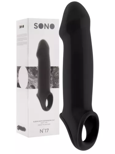 SONO 17 - Penis-Manschette glatt schwarz 20 x 5,5cm – 2/5