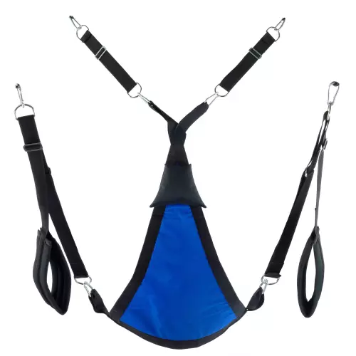 Sling aus Stoff Dreieck - Komplettset Blau – 2/3
