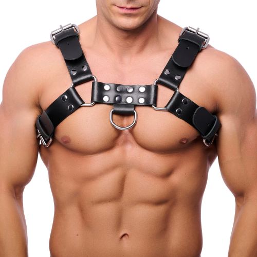 Buckle Black Leather Harness