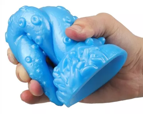 Dildo Octopus 15 x 5.5cm Blau – 3/4