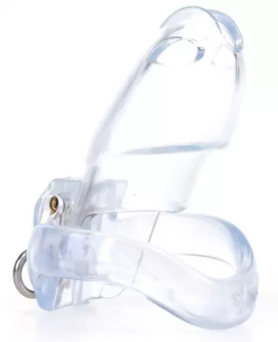 Keuschheitskäfig Dick Off 10 x 3cm Transparent – 3/4