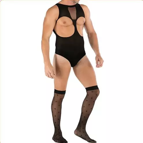 Kombiniert Teddy Sexy Outfit Schwarz – 1/6