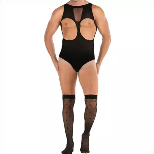 Kombiniert Teddy Sexy Outfit Schwarz – 2/6