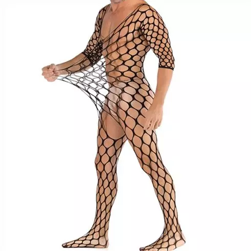Offener Mesh-Overall TITANIUM – 3/4