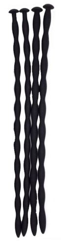 Set aus 4 Silikon-Urethralstäben 10cm - Durchmesser 7 bis 10mm
