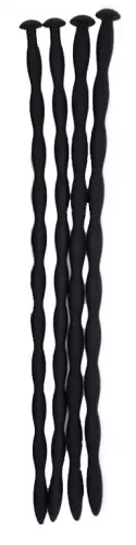 Set aus 4 Silikon-Urethralstäben 10cm - Durchmesser 7 bis 10mm – 1/4