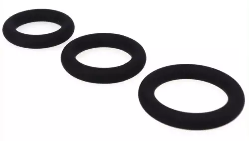Set van 3 siliconen cockrings – 4/5