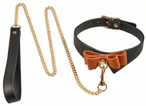 Halsband und Leine Butler Schwarz und Braun – 5/7