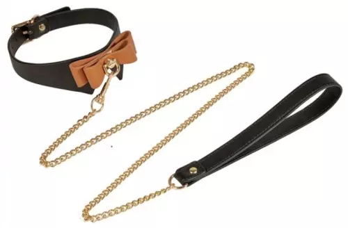 Halsband und Leine Butler Schwarz und Braun – 6/7