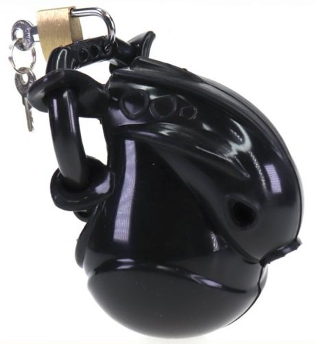 Full Egg Chastity Cage 7.7 x 2.8cm Black