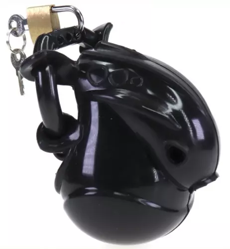 Keuschheitskäfig Full Egg 7,7 x 2,8cm Schwarz – 1/5