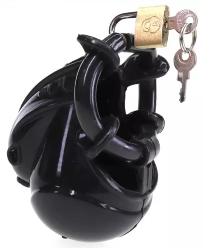 Keuschheitskäfig Full Egg 7,7 x 2,8cm Schwarz – 3/5