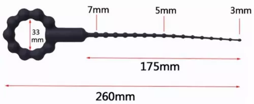 Vibrierende Harnröhrenstab mit O-Ring 17,5cm - Durchmesser 3 bis 8mm – 6/6