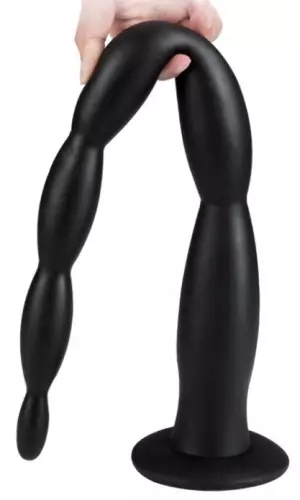 Long Dildo Scale Beads XL 60 x 6cm Black – 3/3