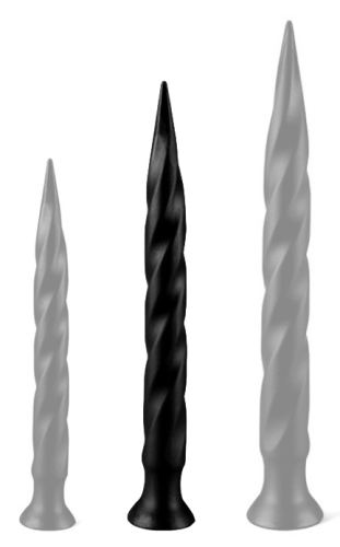 Long Tail M Dildo 42 x 4.5cm Black