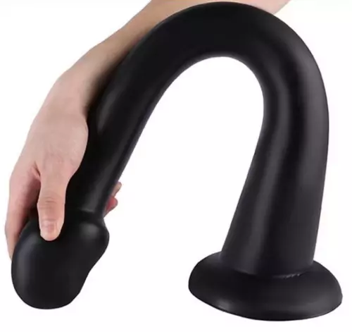 Whale Dildo S 38 x 3.8cm - Tip 3.5cm Black – 2/3