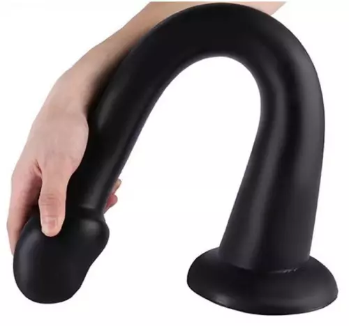 Whale Dildo M Long Dildo 35 x 5.5cm - Tip 4.6cm Black – 2/3