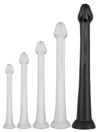 Langer Dildo Whale Dildo XXL 55 x 7.5cm - Spitze 6.3cm Schwarz – 1/3