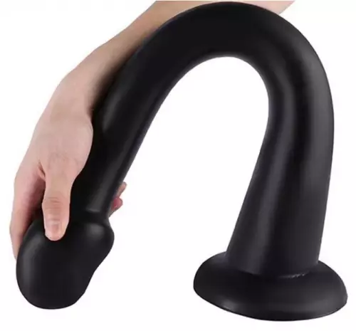 Langer Dildo Whale Dildo XXL 55 x 7.5cm - Spitze 6.3cm Schwarz – 2/3