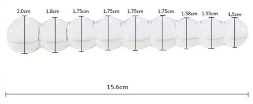 Glass Dildo SNOWBALL 12.6 x 2cm – 4/4