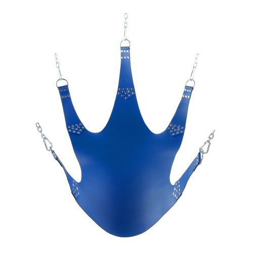 Leather Sling 5 Attachment Points Blue